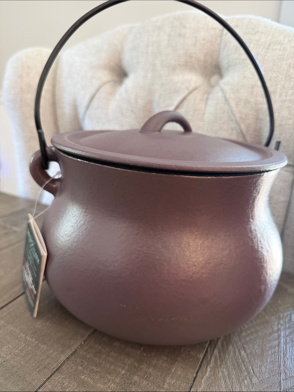 Plum 4 QT Smith & Clark Cast Iron Cauldron. NWT